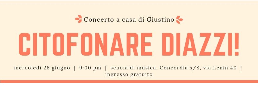 Concerto a casa di Giustino... Suonare Diazzi!